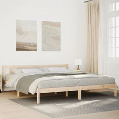 vidaXL Extra Long Bed Frame without Mattress Solid Wood Pine Natural
