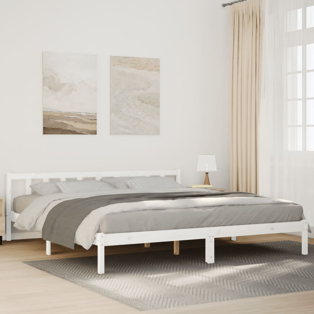 vidaXL Extra Long Bed Frame without Mattress White