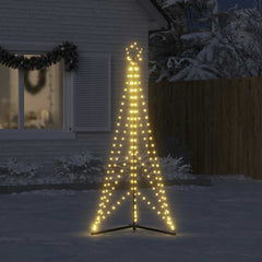 vidaXL LED Christmas Tree 363 LEDs Warm White 182 cm 3