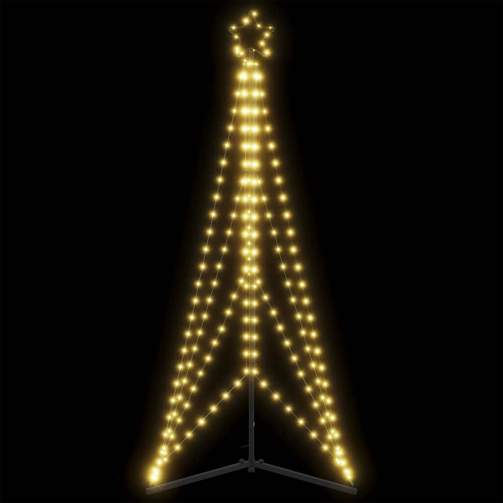 vidaXL LED Christmas Tree 363 LEDs Warm White 182 cm 1