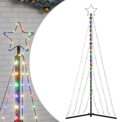 vidaXL LED Christmas Tree 339 LEDs Colorful 187 cm 2