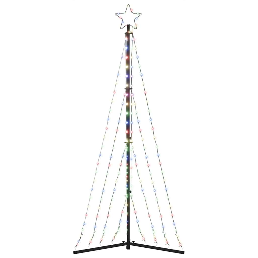 vidaXL LED Christmas Tree 339 LEDs Colorful 187 cm 6