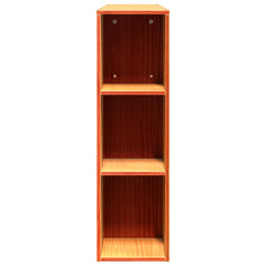 Headboard with Storage Solid Wood Pine Wax Brown 150 cm