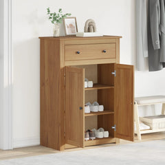 vidaXL Shoe Cabinet PANAMA 80x40x114 cm Solid Wood Pine 3