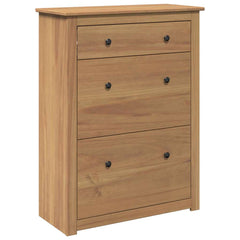 vidaXL Shoe Cabinet PANAMA 80x35x105 cm Solid Wood Pine 2