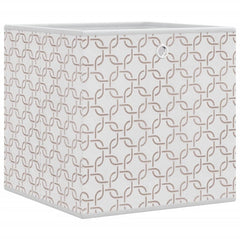 vidaXL Foldable Storage Boxes 10 pcs Cream 32x32x32 cm Non-woven Fabric 3
