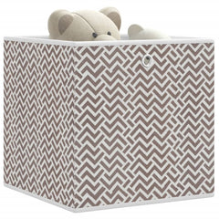 vidaXL Foldable Storage Boxes 10 pcs Brown 32x32x32 cm Non-woven Fabric 1