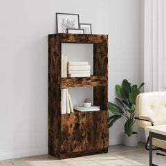 vidaXL Highboard Smoked Oak 63x33x140 cm Engineered Wood 4