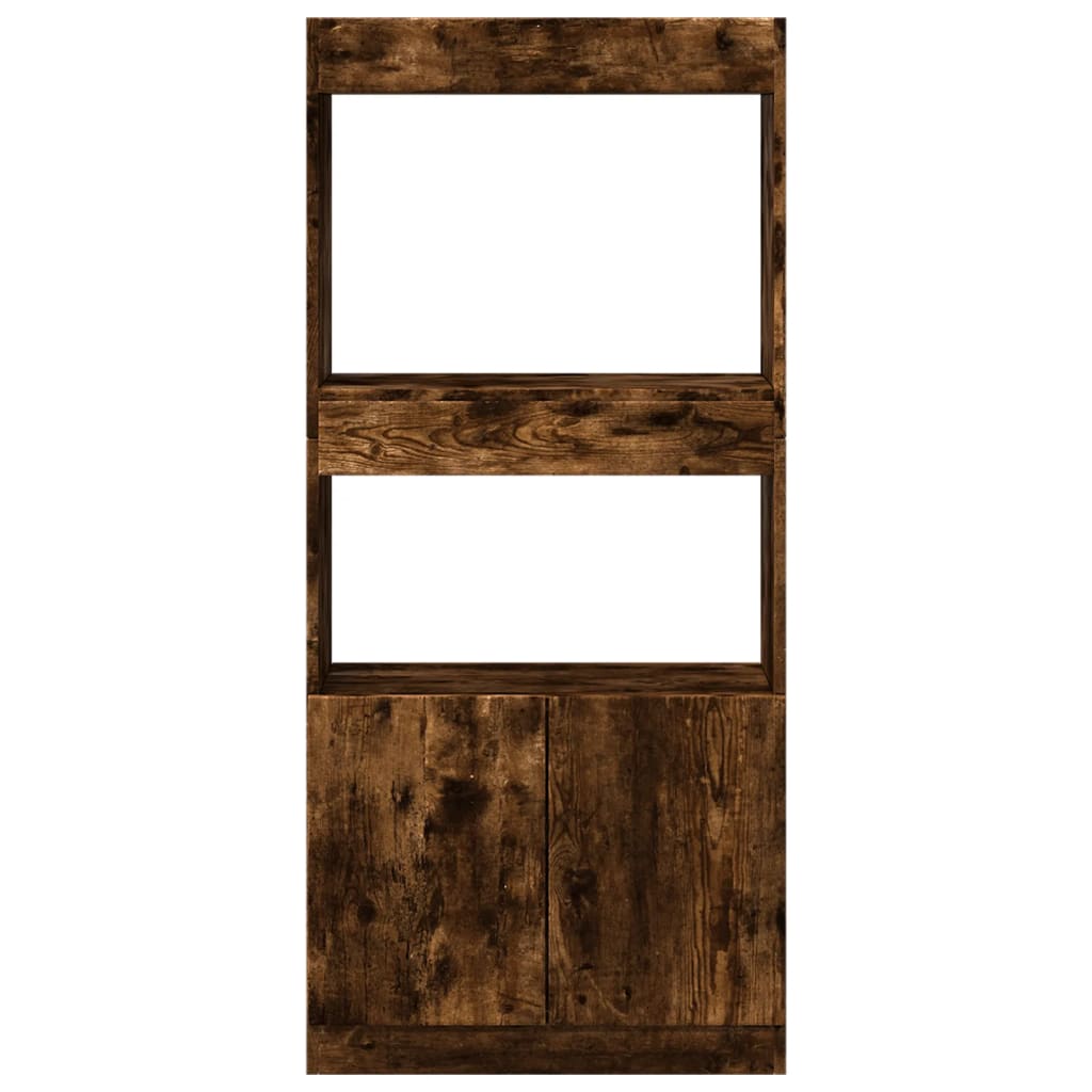 vidaXL Highboard Smoked Oak 63x33x140 cm Engineered Wood 5