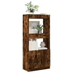 vidaXL Highboard Smoked Oak 63x33x140 cm Engineered Wood 1