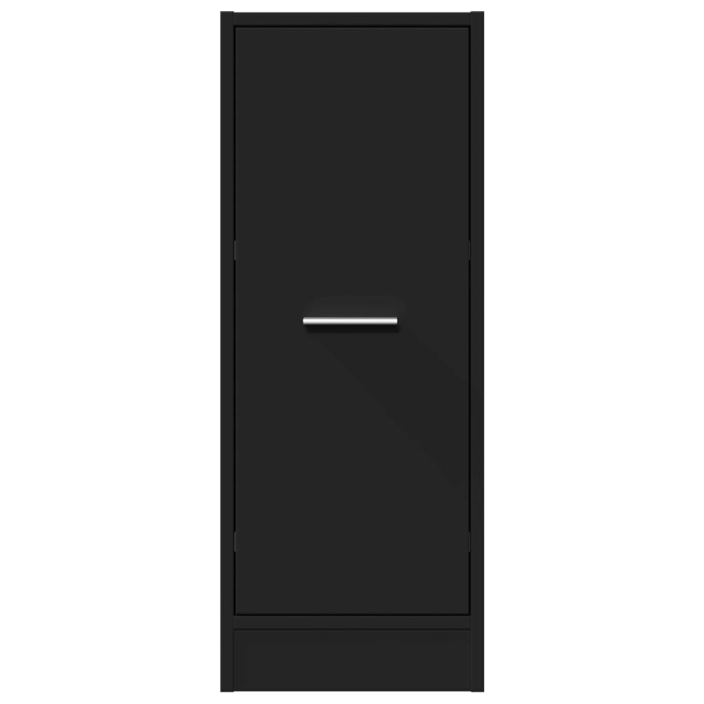 Apothecary Cabinet Black Engineered Wood, image 5