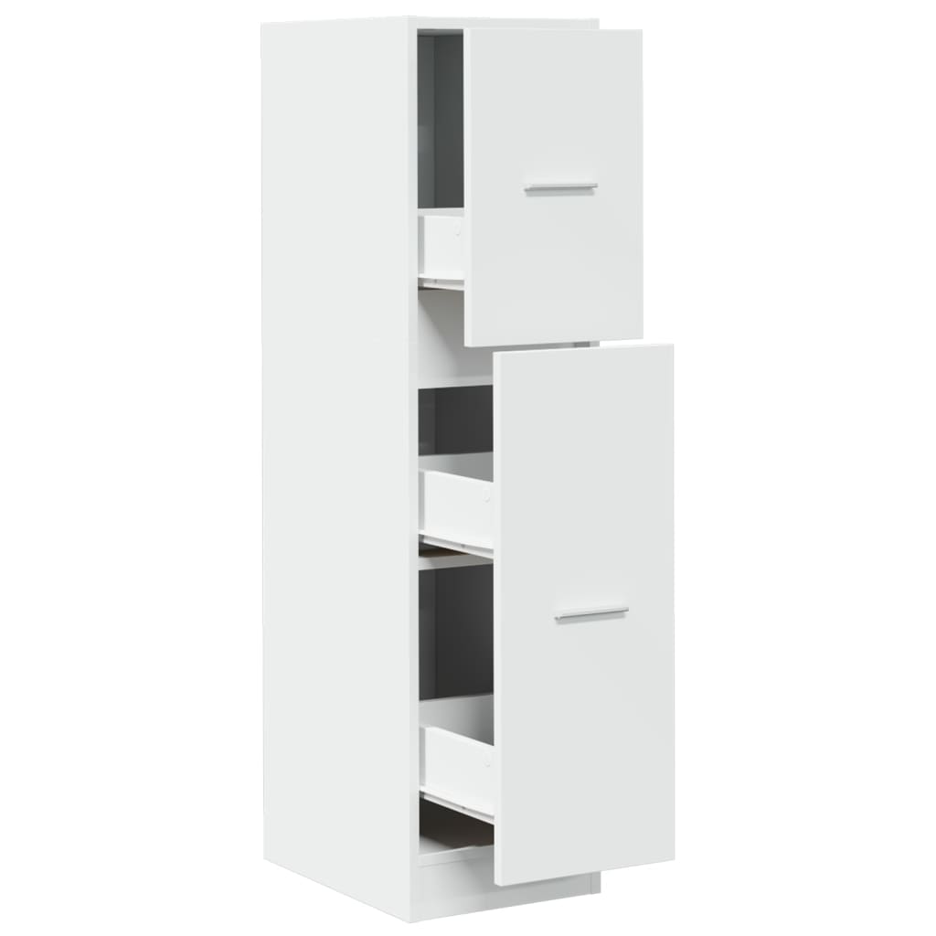 Apothecary Cabinet White Engineered Wood, image 2