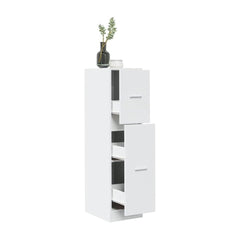 Apothecary Cabinet White Engineered Wood