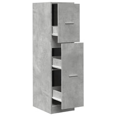 Apothecary Cabinet Concrete Grey Engineered Wood, image 2
