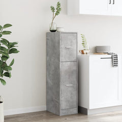 Apothecary Cabinet Concrete Grey Engineered Wood, image 3