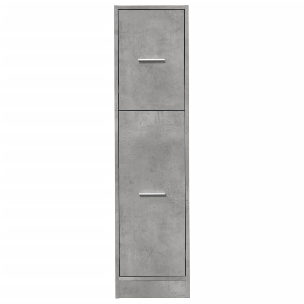 Apothecary Cabinet Concrete Grey Engineered Wood, image 5