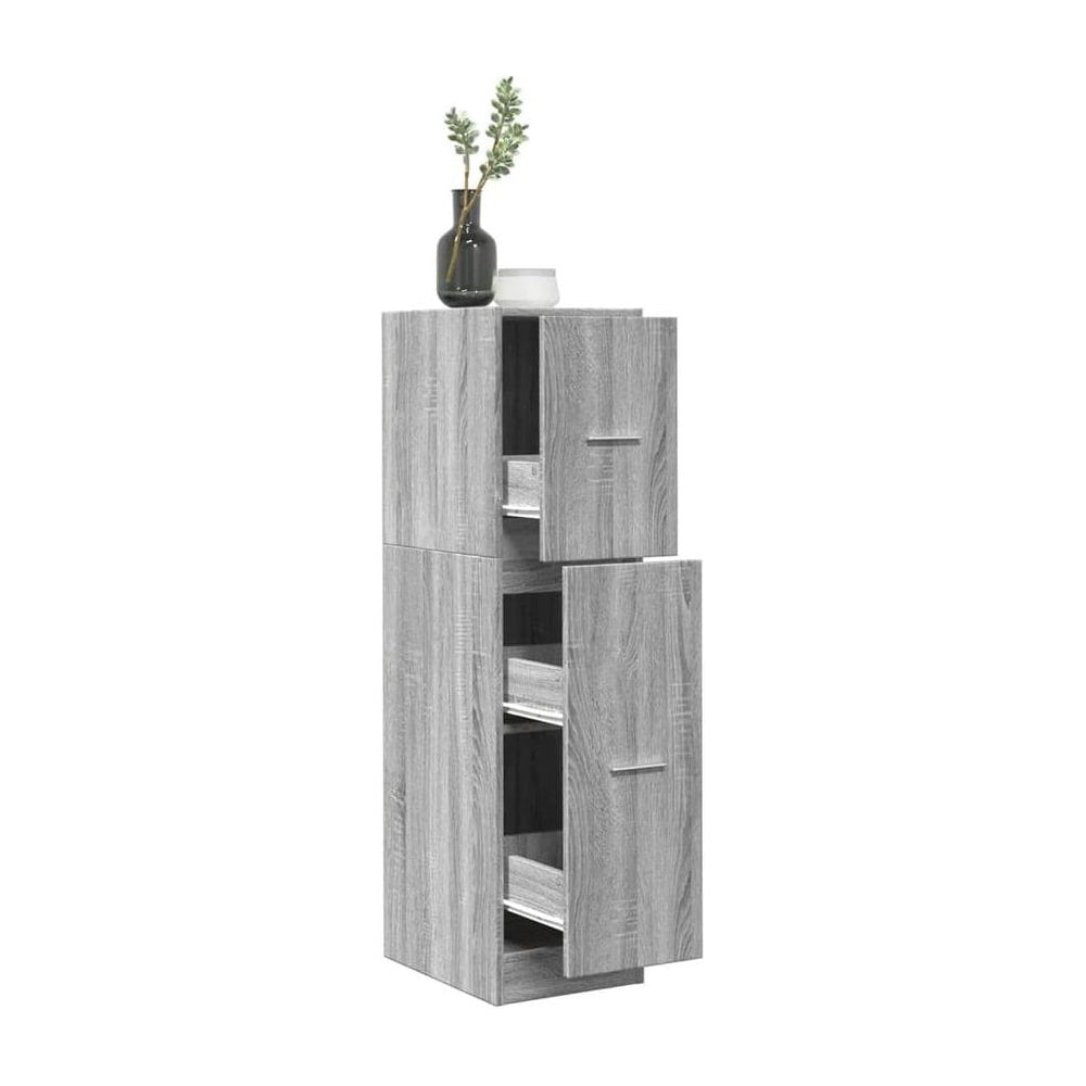 vidaXL Apothecary Cabinet Concrete Grey 30x41x118 cm Engineered Wood 1