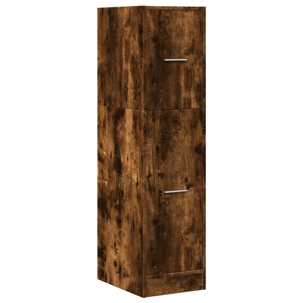 vidaXL Apothecary Cabinet Smoked Oak 30x41x118 cm Engineered Wood 4