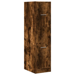 vidaXL Apothecary Cabinet Smoked Oak 30x41x118 cm Engineered Wood 4
