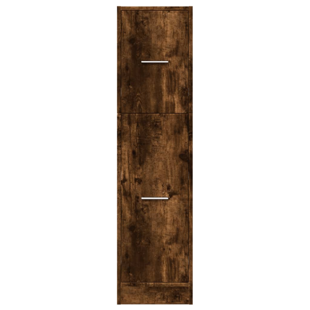 vidaXL Apothecary Cabinet Smoked Oak 30x41x118 cm Engineered Wood 5