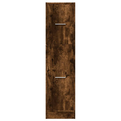 vidaXL Apothecary Cabinet Smoked Oak 30x41x118 cm Engineered Wood 5