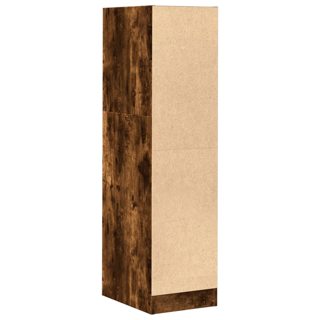 vidaXL Apothecary Cabinet Smoked Oak 30x41x118 cm Engineered Wood 6