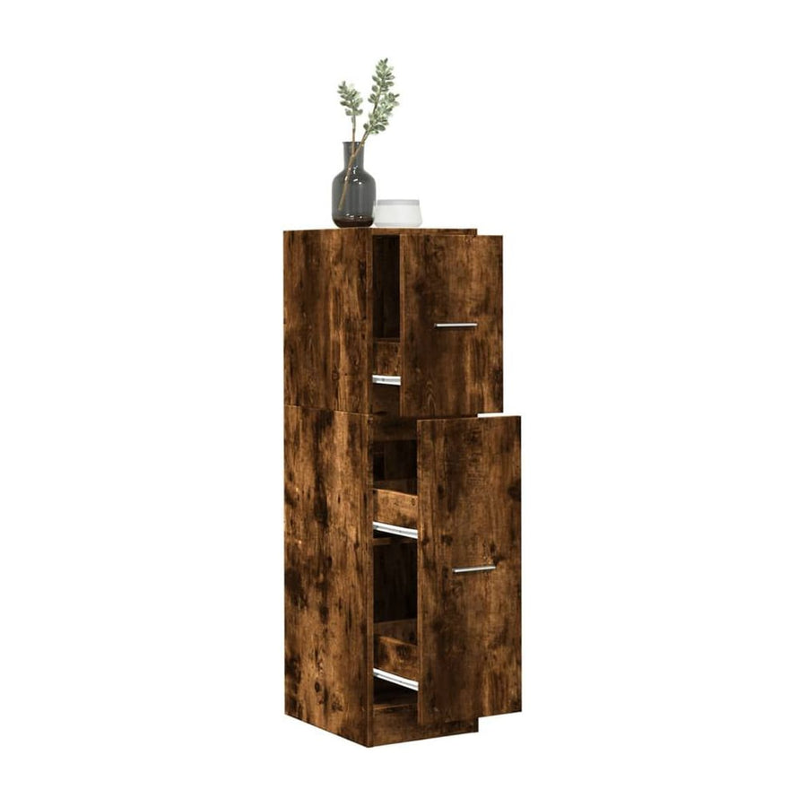 Apothecary Cabinet Smoked Oak Engineered Wood