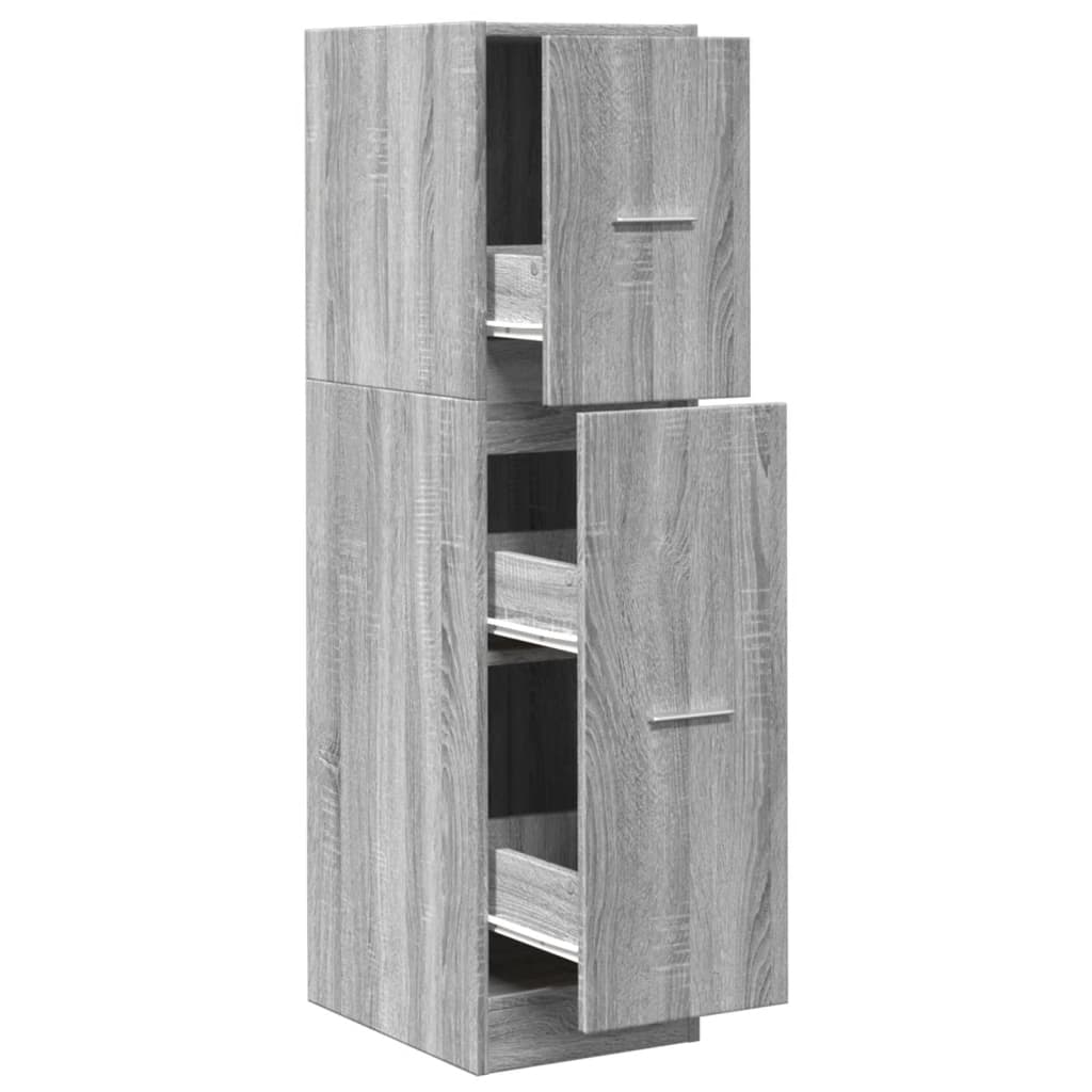 vidaXL Apothecary Cabinet Grey Sonoma 30x41x118 cm Engineered Wood 2