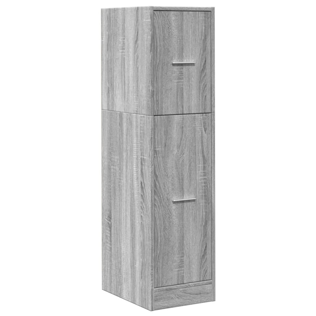 vidaXL Apothecary Cabinet Grey Sonoma 30x41x118 cm Engineered Wood 4