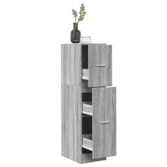 vidaXL Apothecary Cabinet Grey Sonoma 30x41x118 cm Engineered Wood 1