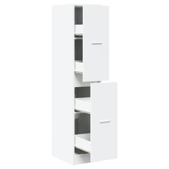 vidaXL Apothecary Cabinet White 30x41x144,5 cm Engineered Wood 2