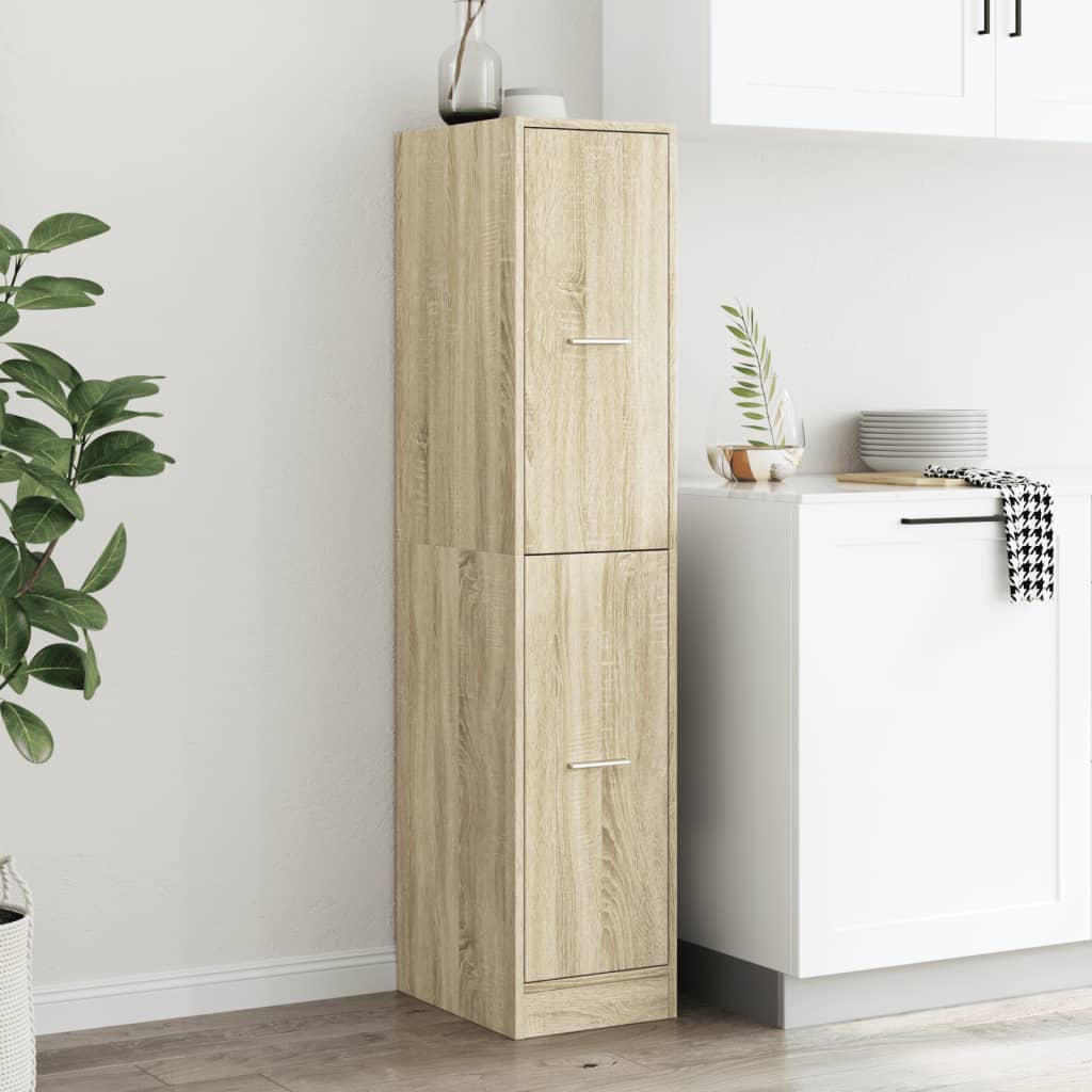 vidaXL Apothecary Cabinet Sonoma Oak 30x41x144,5 cm Engineered Wood 3