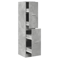 vidaXL Apothecary Cabinet Concrete Grey 30x41x144,5 cm Engineered Wood 2