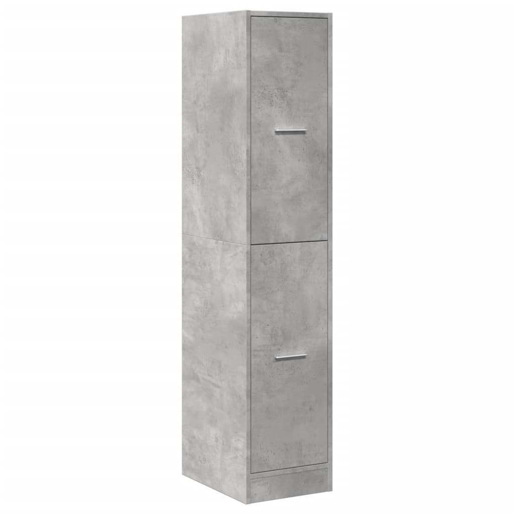 vidaXL Apothecary Cabinet Concrete Grey 30x41x144,5 cm Engineered Wood 4