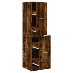 vidaXL Apothecary Cabinet Smoked Oak 30x41x144,5 cm Engineered Wood 2