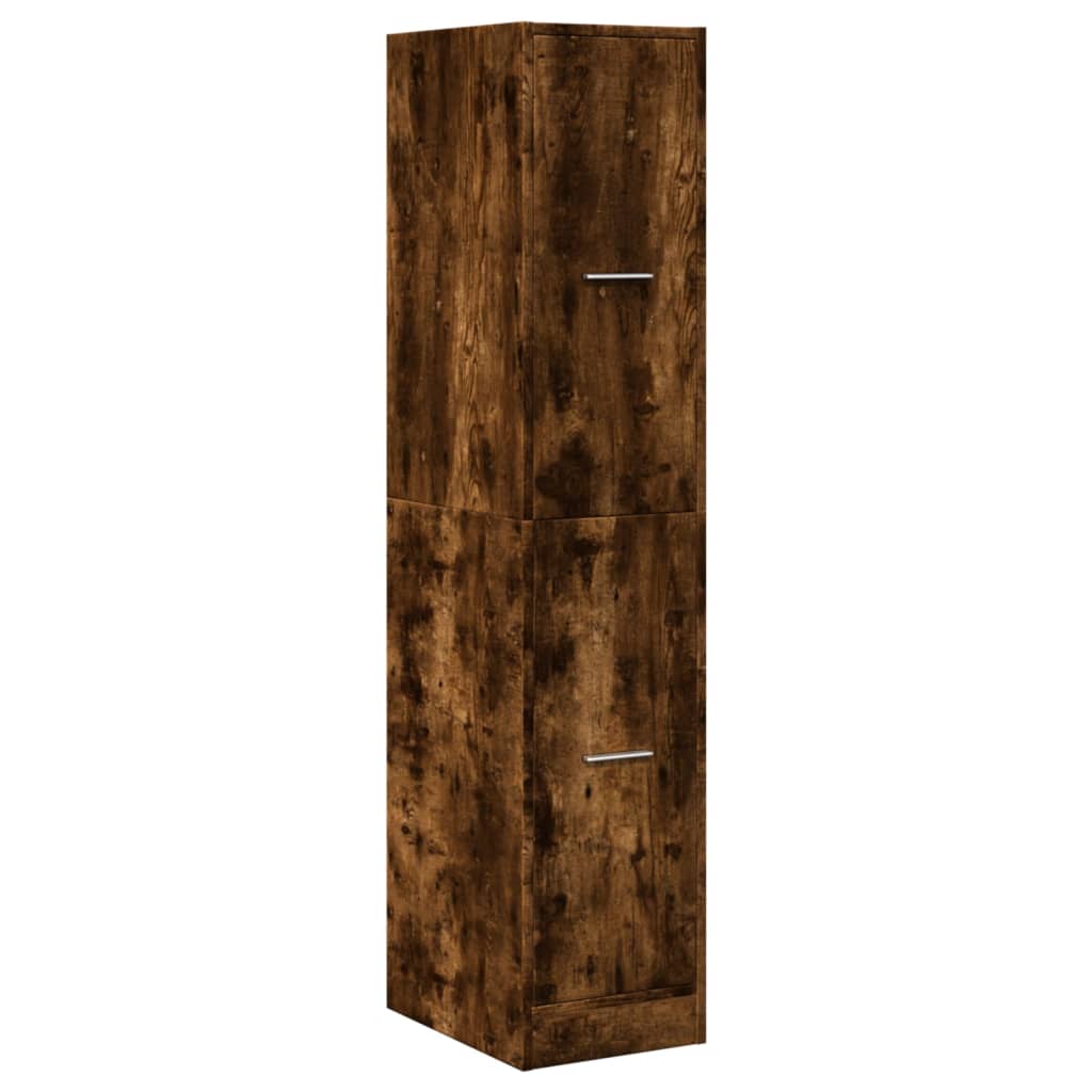 vidaXL Apothecary Cabinet Smoked Oak 30x41x144,5 cm Engineered Wood 4