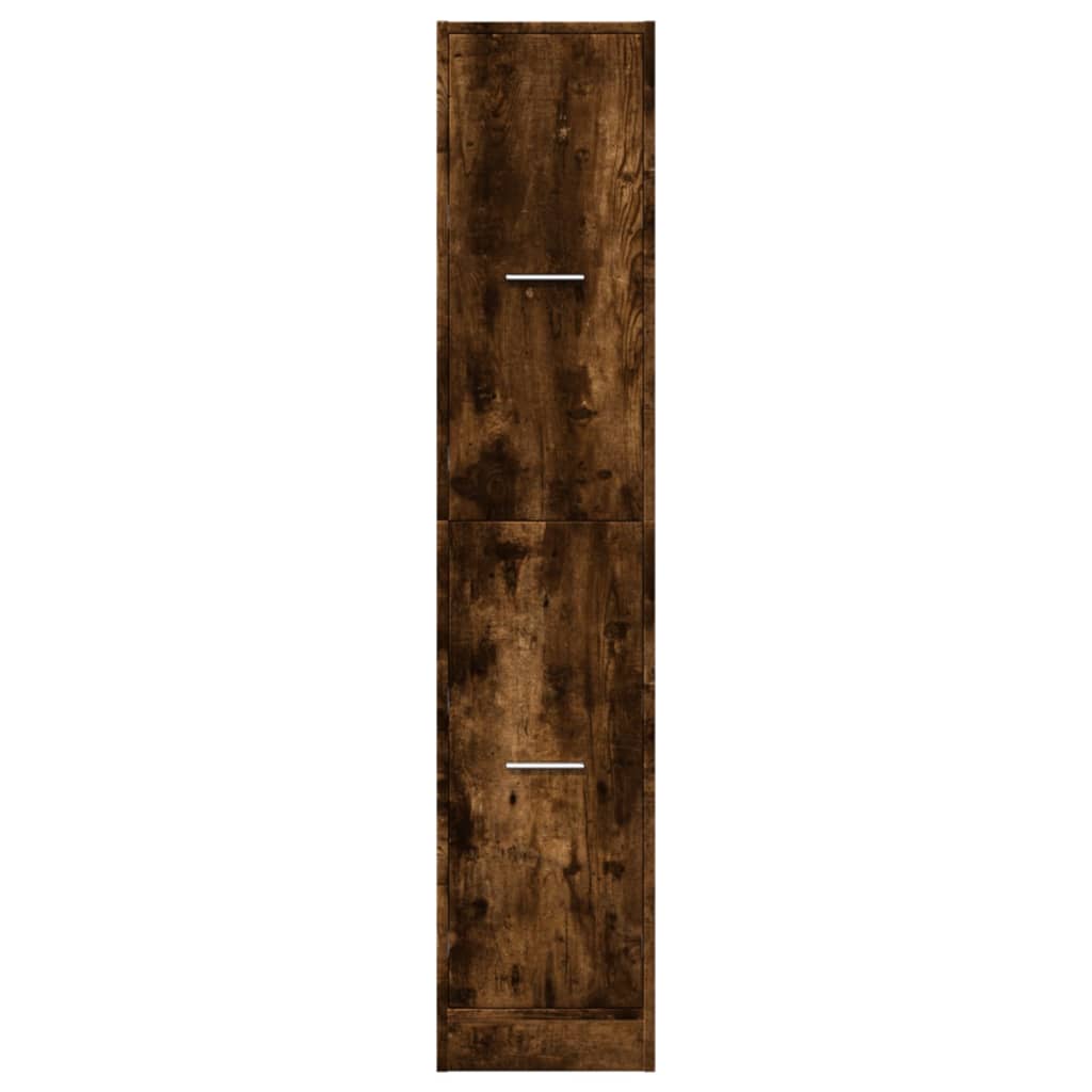 vidaXL Apothecary Cabinet Smoked Oak 30x41x144,5 cm Engineered Wood 5