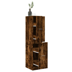 vidaXL Apothecary Cabinet Smoked Oak 30x41x144,5 cm Engineered Wood 1