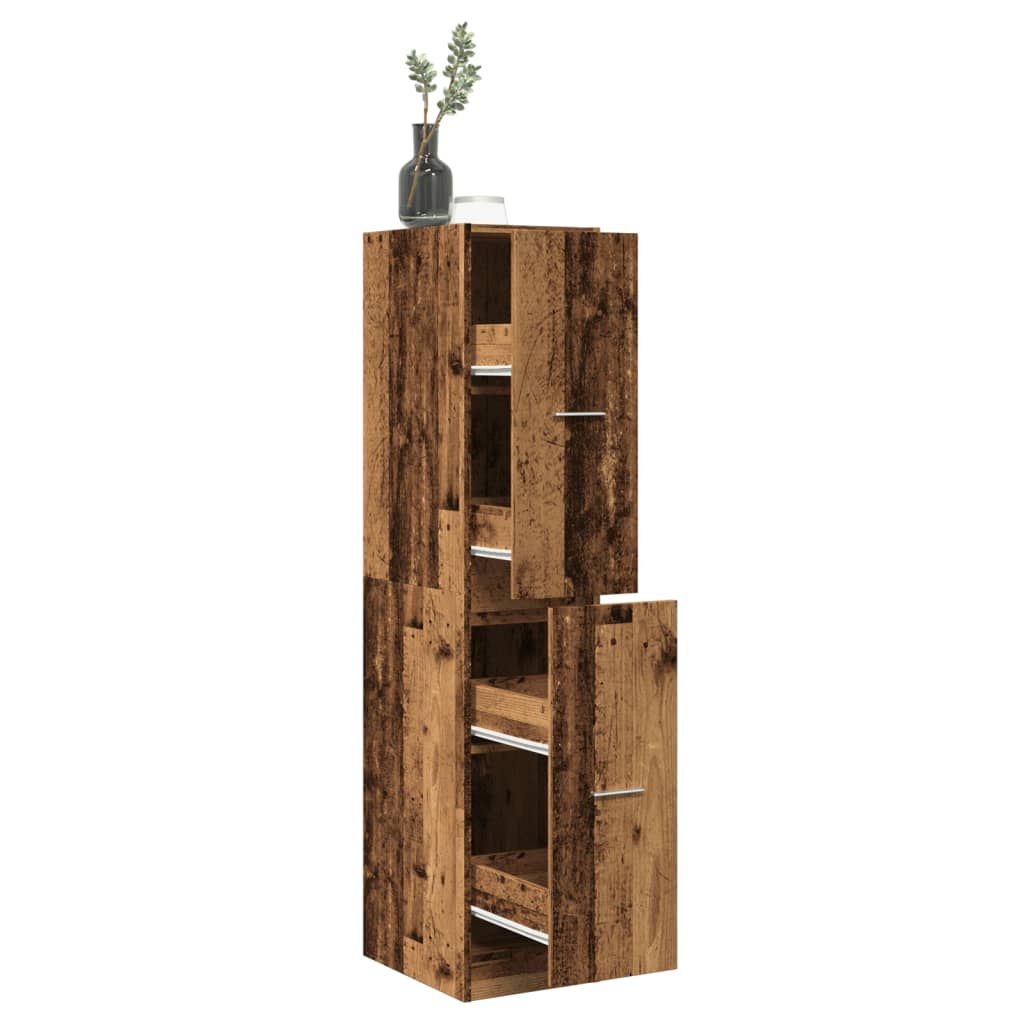 vidaXL Apothecary Cabinet Old Wood 30x41x144,5 cm Engineered Wood 1