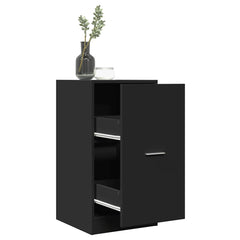 vidaXL Apothecary Cabinet Black 40x41x77,5 cm Engineered Wood 1
