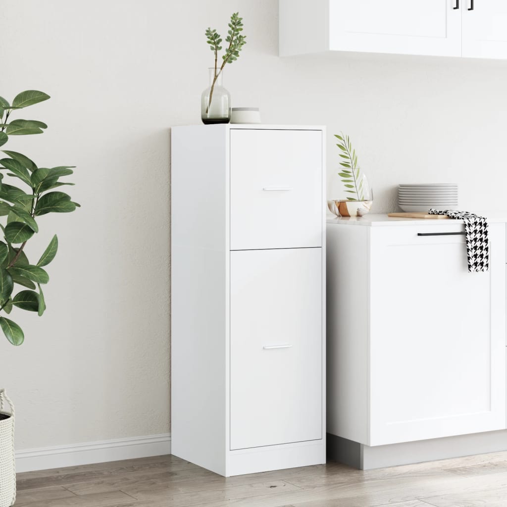 Apothecary Cabinet White Engineered Wood, image 3