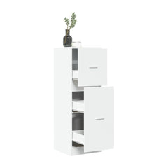 Apothecary Cabinet White Engineered Wood