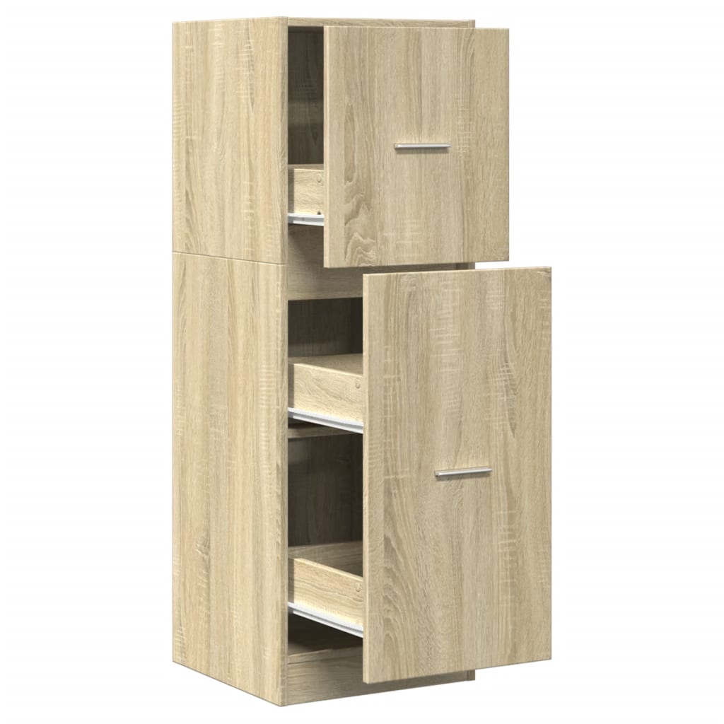 vidaXL Apothecary Cabinet Sonoma Oak 40x41x118 cm Engineered Wood 2