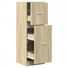 vidaXL Apothecary Cabinet Sonoma Oak 40x41x118 cm Engineered Wood 2