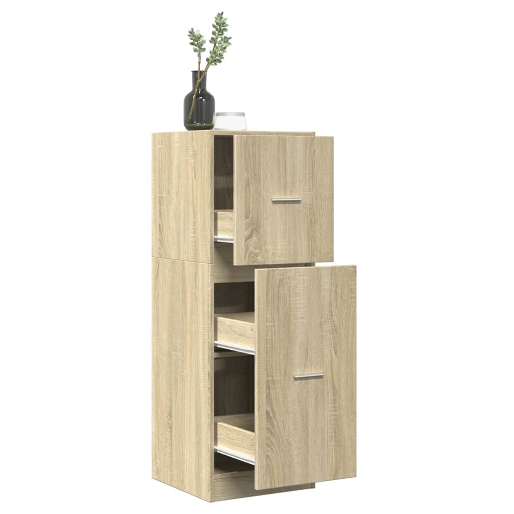 vidaXL Apothecary Cabinet Sonoma Oak 40x41x118 cm Engineered Wood 1