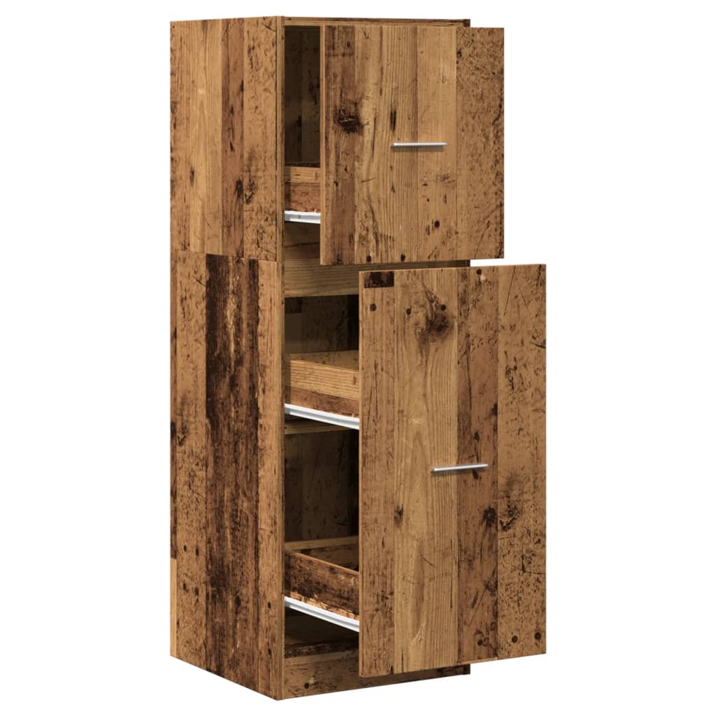 vidaXL Apothecary Cabinet Old Wood 40x41x118 cm Engineered Wood 2