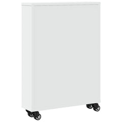 vidaXL Narrow Storage Trolley White 48x13x68 cm Engineered Wood 6