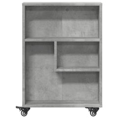 vidaXL Narrow Storage Trolley Concrete Grey 48x13x68 cm Engineered Wood 4