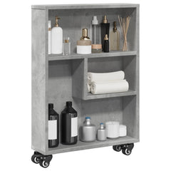 vidaXL Narrow Storage Trolley Concrete Grey 48x13x68 cm Engineered Wood 1