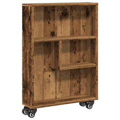 vidaXL Narrow Storage Trolley Old Wood 48x13x68 cm Engineered Wood 2